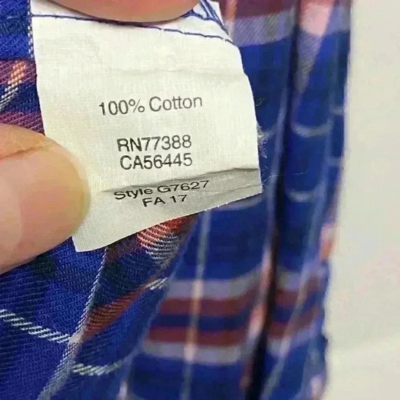 J. crew FACTORY J crew womens button down blue plaid flannel boy fit. XS - Picture 4 of 5